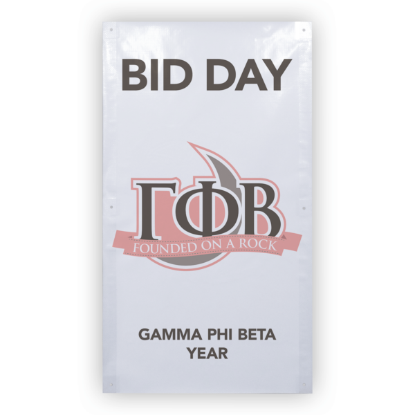 Gamma Phi Beta Bid Day banner