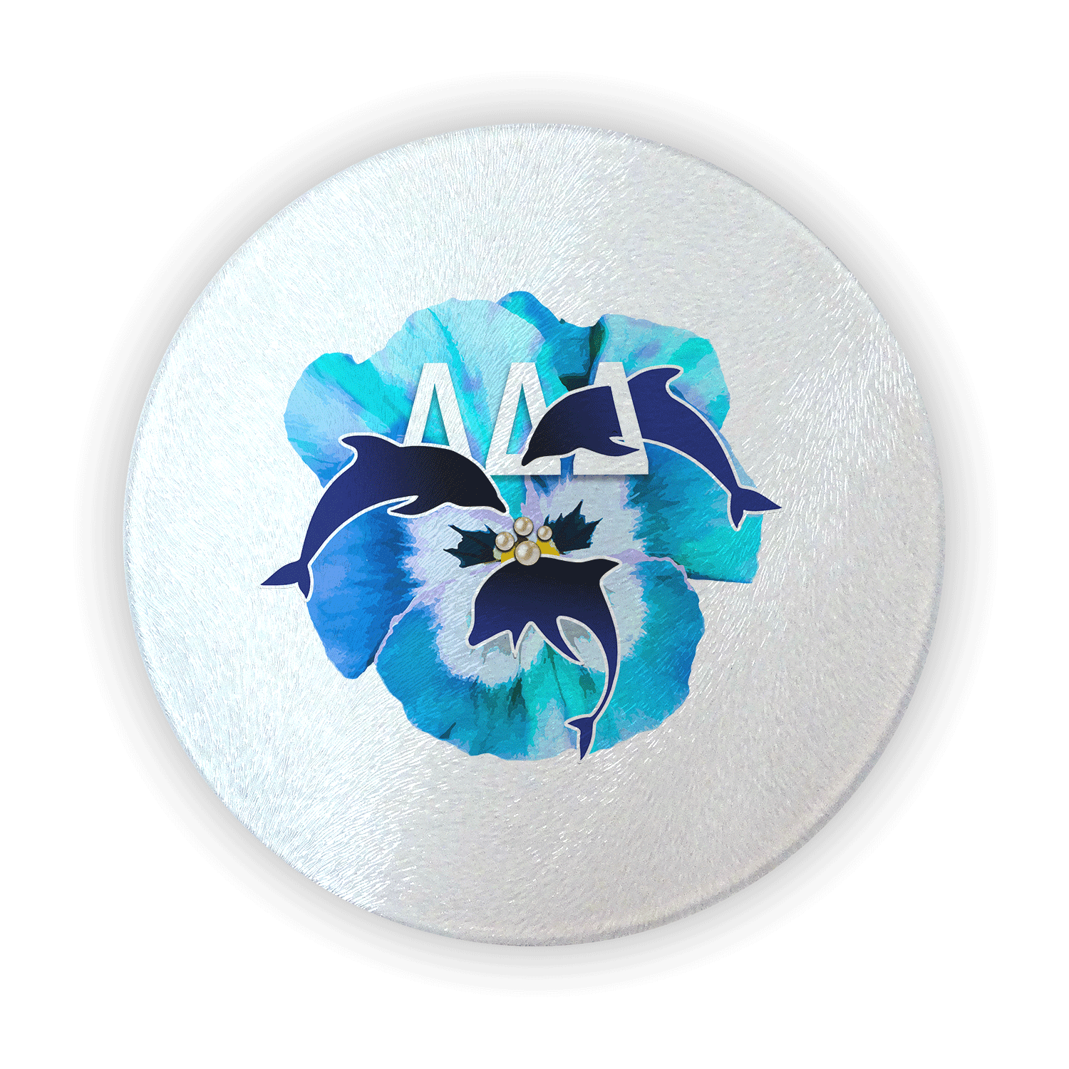 Delta Delta Delta Tri Delta Big Little Gift cutting board circular round