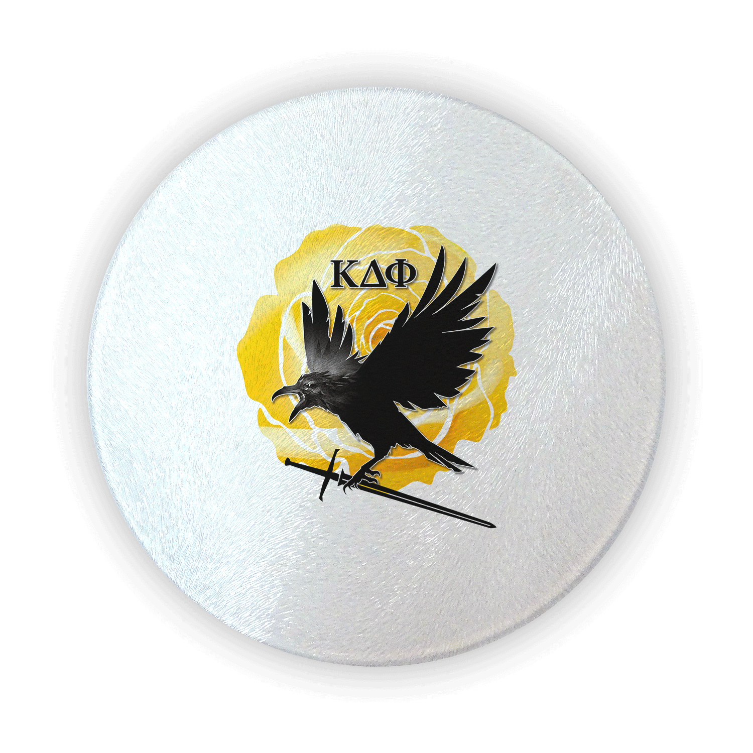 Kappa Delta Phi mom mothers day gift / dad fathers day / bid day / recruit / recruitment / rush / tea / dads bbq bar b que / roller skating / sisterhood / brotherhood / big little' lil' / picnic / beach / vacation / Christmas / birthday / mixer / cutting board circular glass round