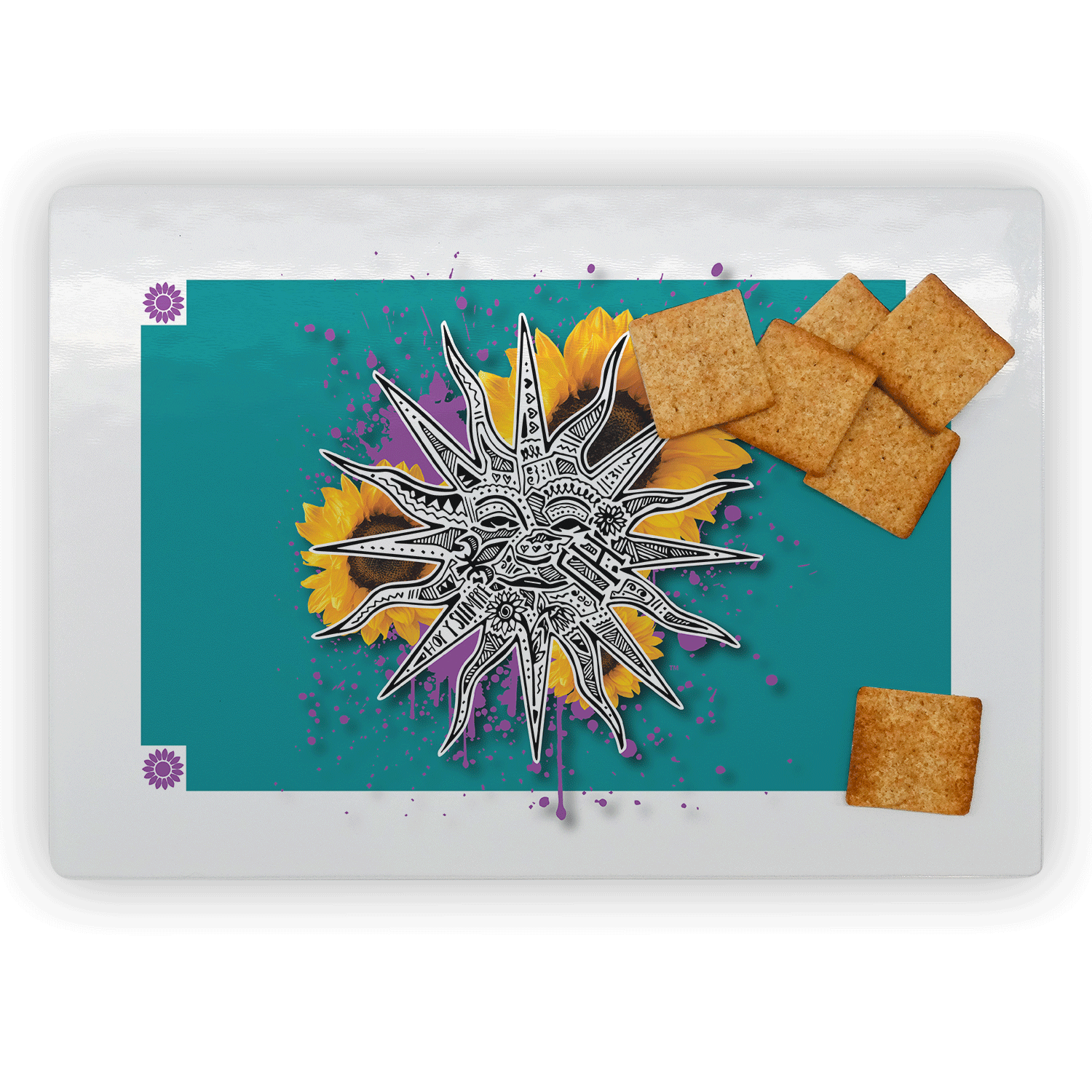 Gamma Eta Big Little Gift cutting board rectangle glass