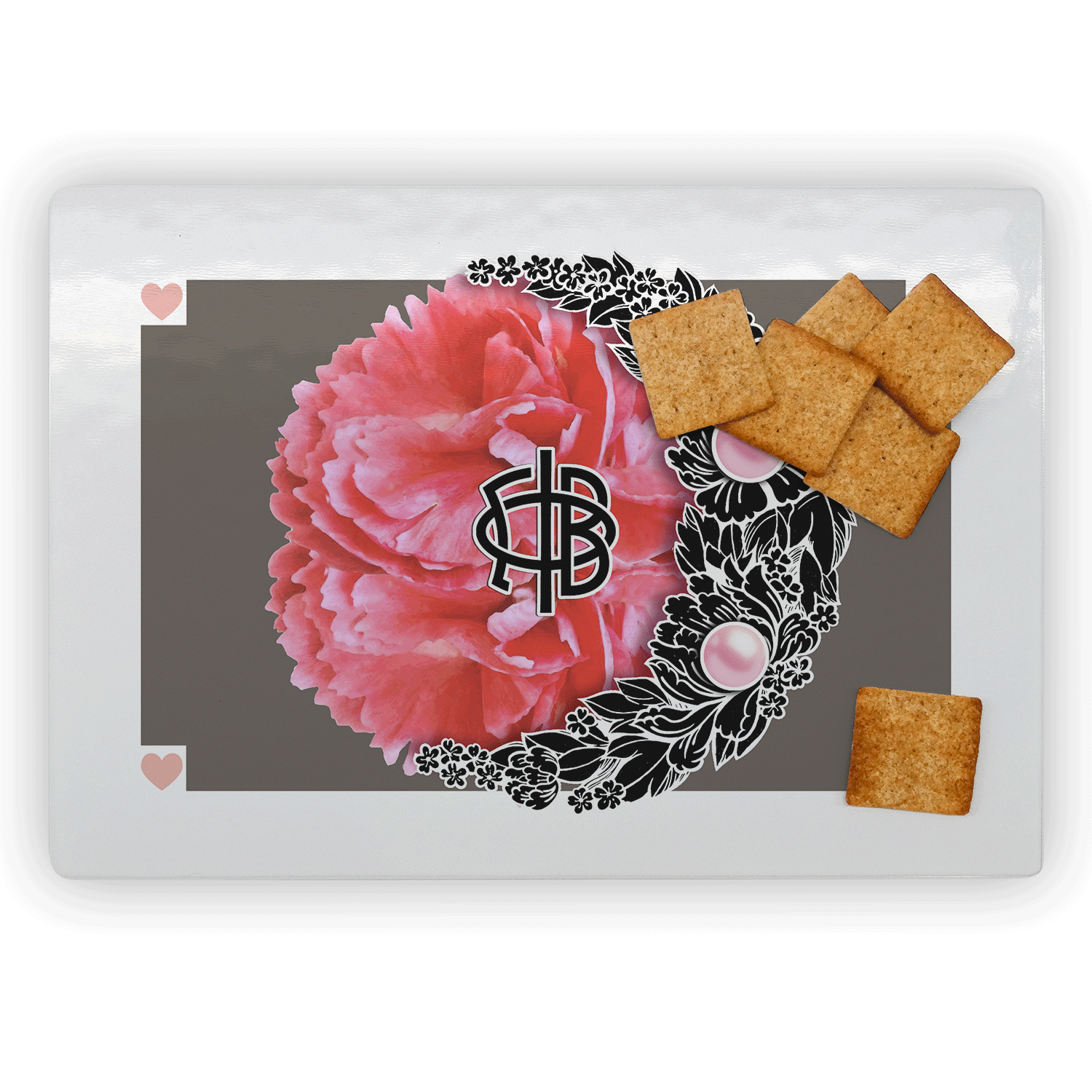 Gamma Phi Beta big little gift cutting board rectangle glass