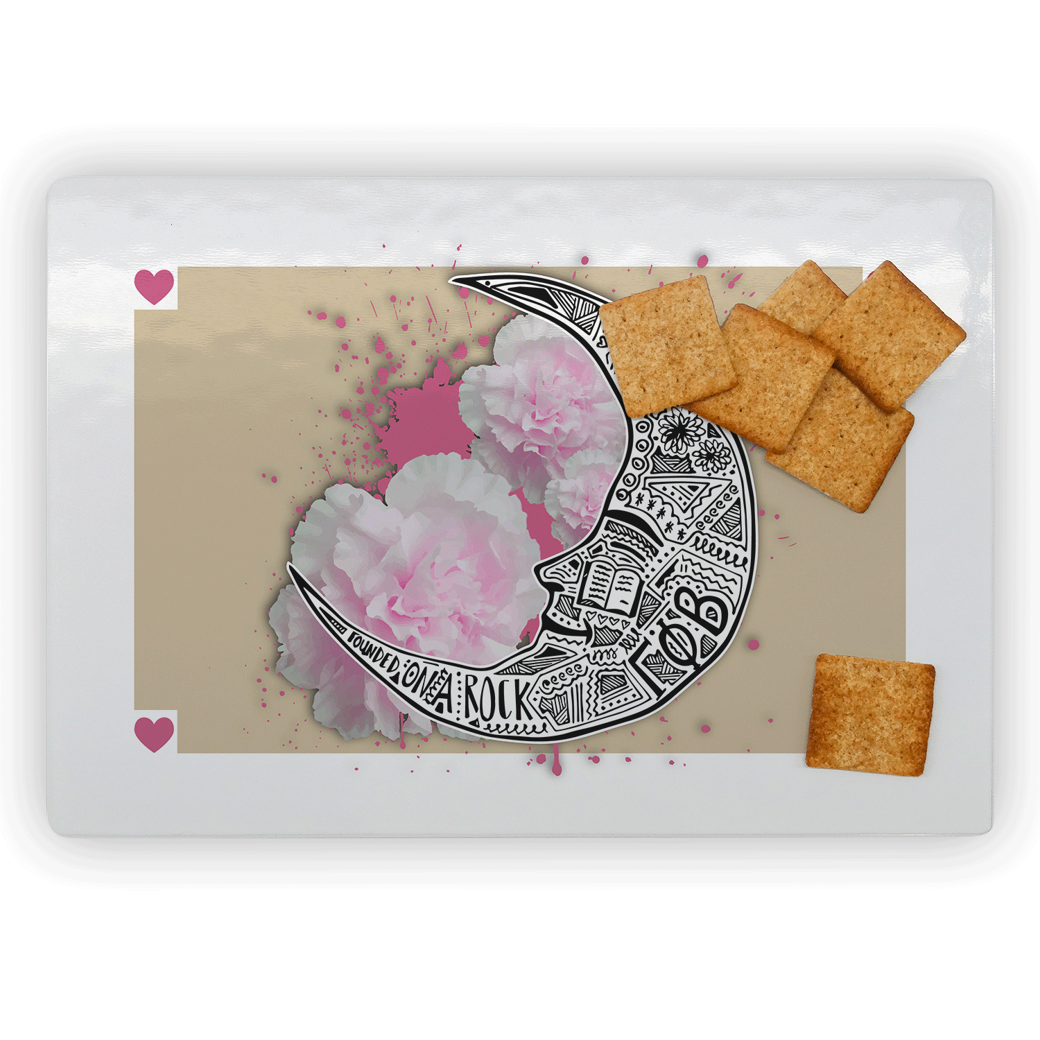 Gamma Phi Beta big little gift cutting board rectangle glass