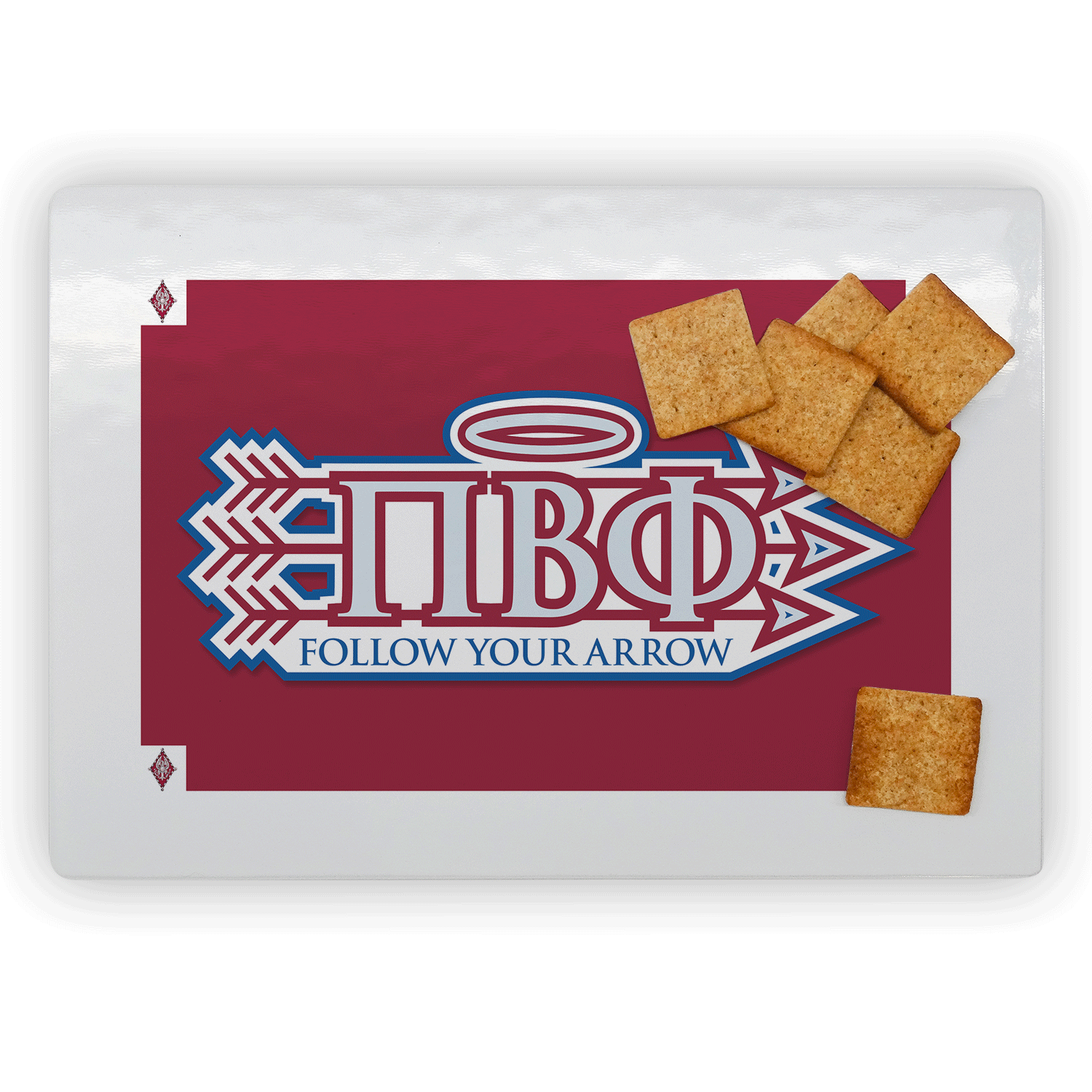 Pi Beta Phi PiPhi mom Mother’s Day gift dad Father’s Day bid day recruit recruitment rush tea dads bbq bar b que roller skating sisterhood brotherhood big little' lil' picnic beach vacation Christmas birthday mixer custom designs cutting board rectangle glass