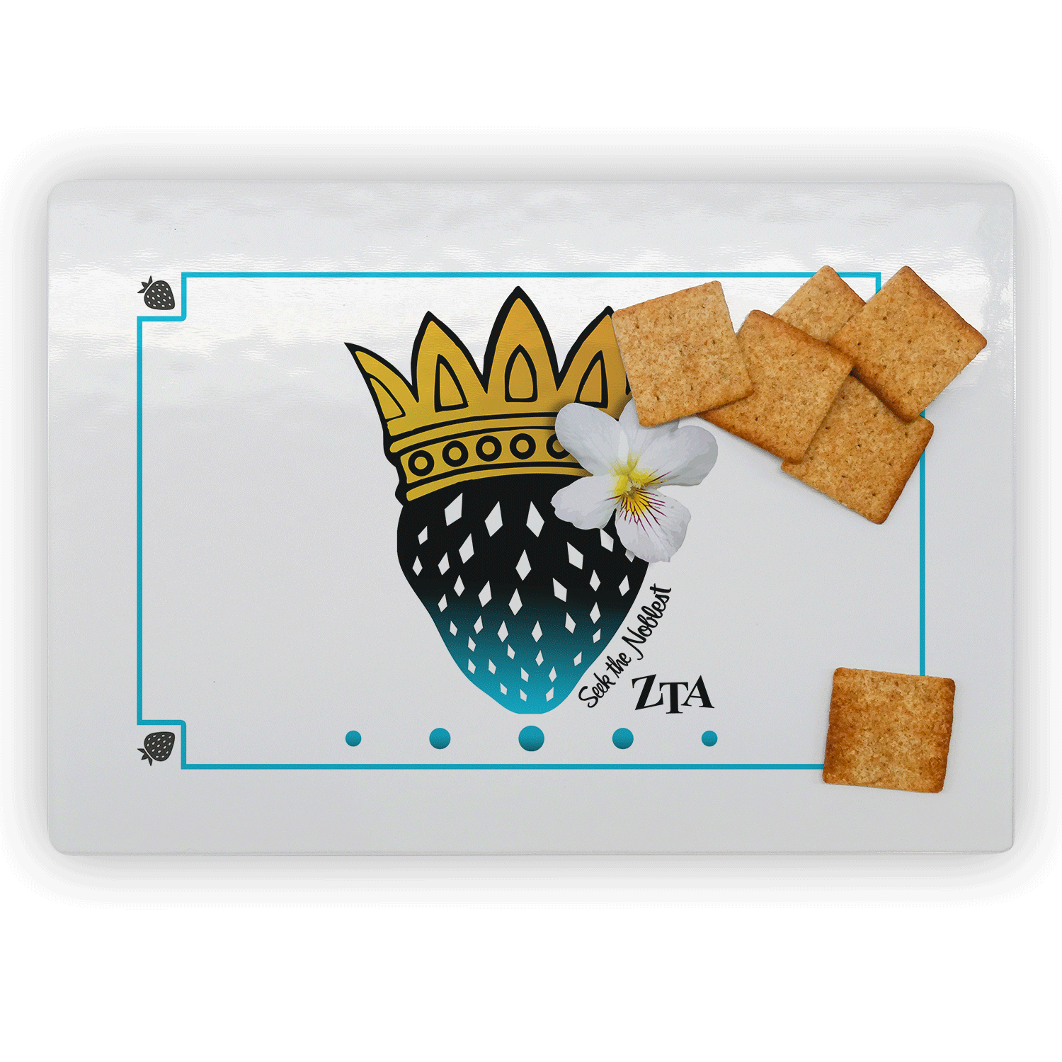 Zeta Tau Alpha ZTA mom Mother’s Day gift dad Father’s Day bid day recruit recruitment rush tea dads bbq bar b que roller skating sisterhood brotherhood big little' lil' picnic beach vacation Christmas birthday mixer custom designs rectangle cutting board glass