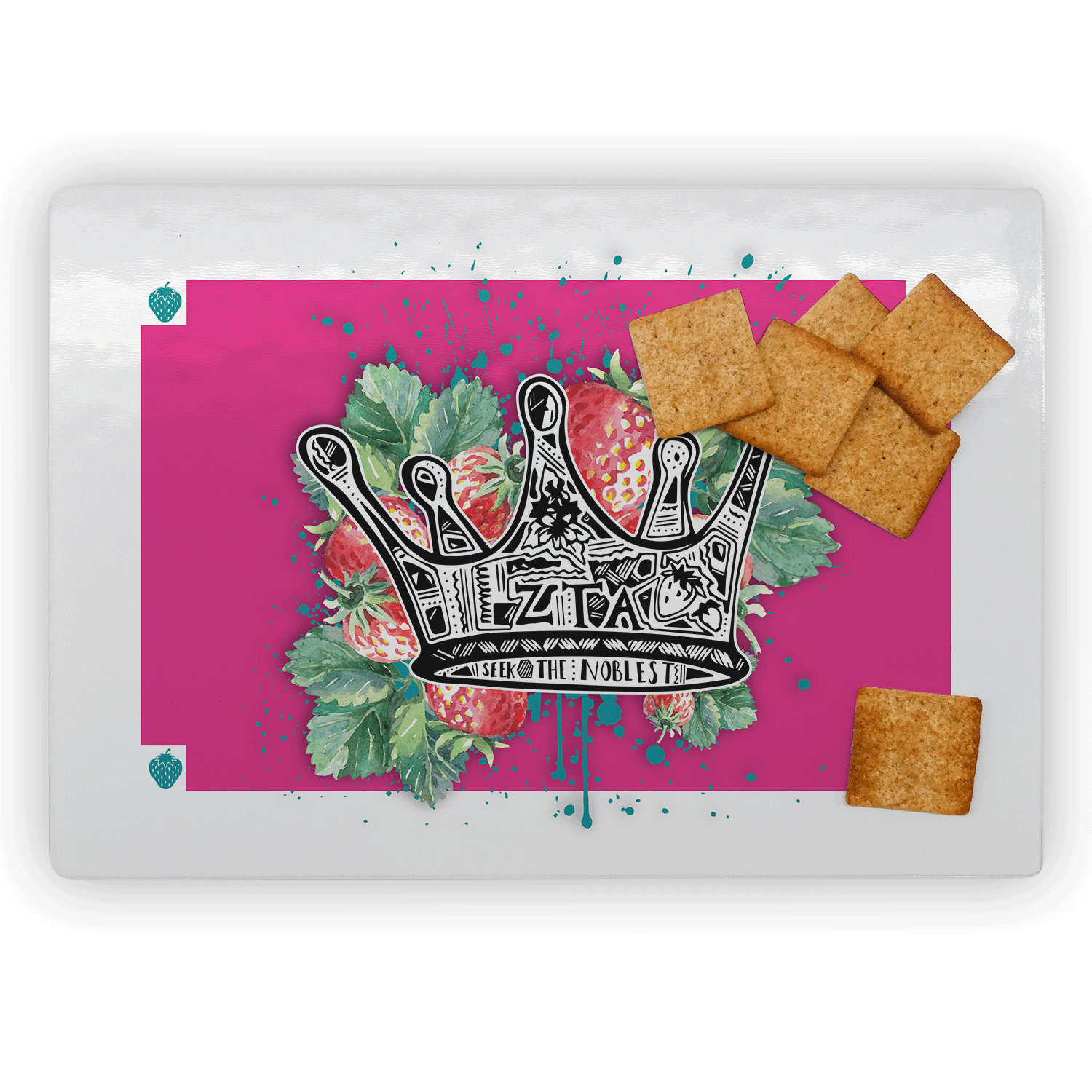 Zeta Tau Alpha ZTA mom Mother’s Day gift dad Father’s Day bid day recruit recruitment rush tea dads bbq bar b que roller skating sisterhood brotherhood big little' lil' picnic beach vacation Christmas birthday mixer custom designs rectangle cutting board glass