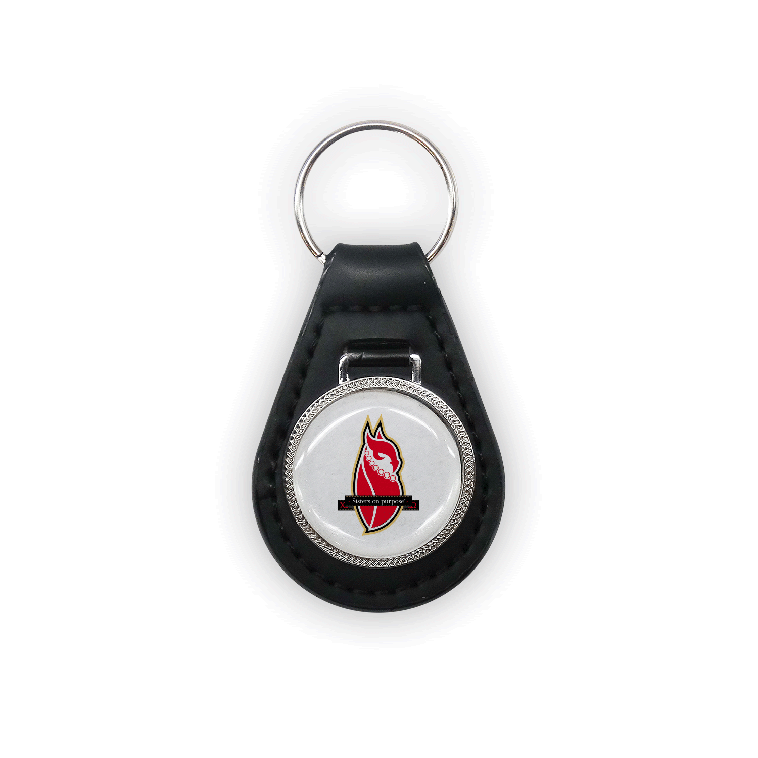 Chi Omega ChiO big little gift leather keychain keyring