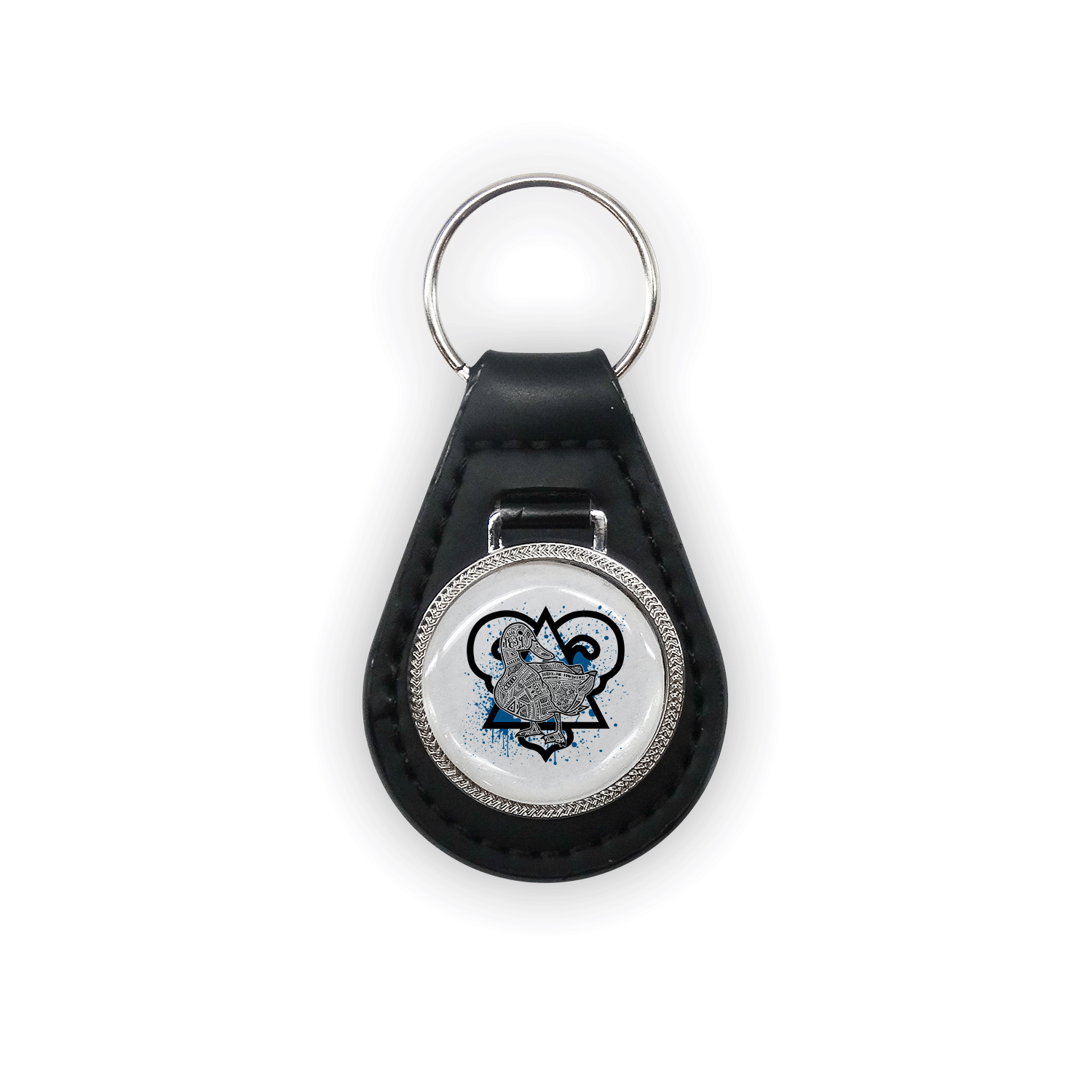 Delta upsilon DU Big Little Gift leather keychain keyring