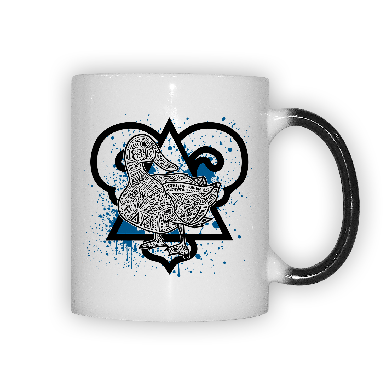 Delta upsilon DU Big Little Gift ceramic coffee mug color changing