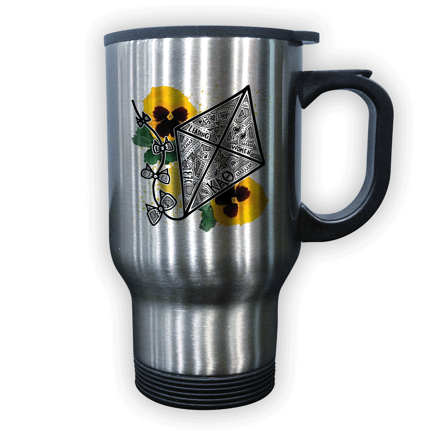 Kappa Alpha Theta Big Little mom mothers day gift / dad fathers day / bid day / recruit / recruitment / rush / tea / dads bbq bar b que / roller skating / sisterhood / brotherhood / big little' lil' / picnic / beach / vacation / christmas / birthday / mixer / stainless steel travel coffee mug cup