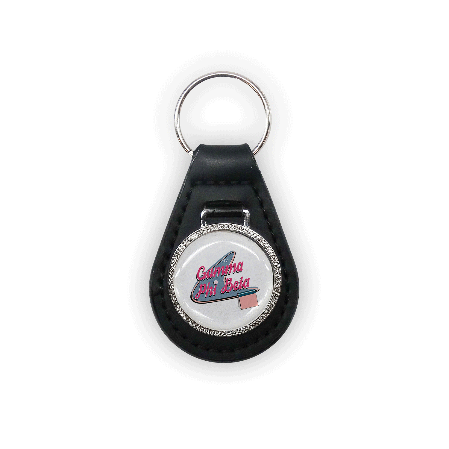 Gamma Phi Beta mom Mother’s Day gift dad Father’s Day bid day recruit recruitment rush tea dads bbq barbeque roller skating sisterhood brotherhood big little' lil' picnic beach vacation Christmas birthday mixer custom designs Greek Goods leather keychain keyring car