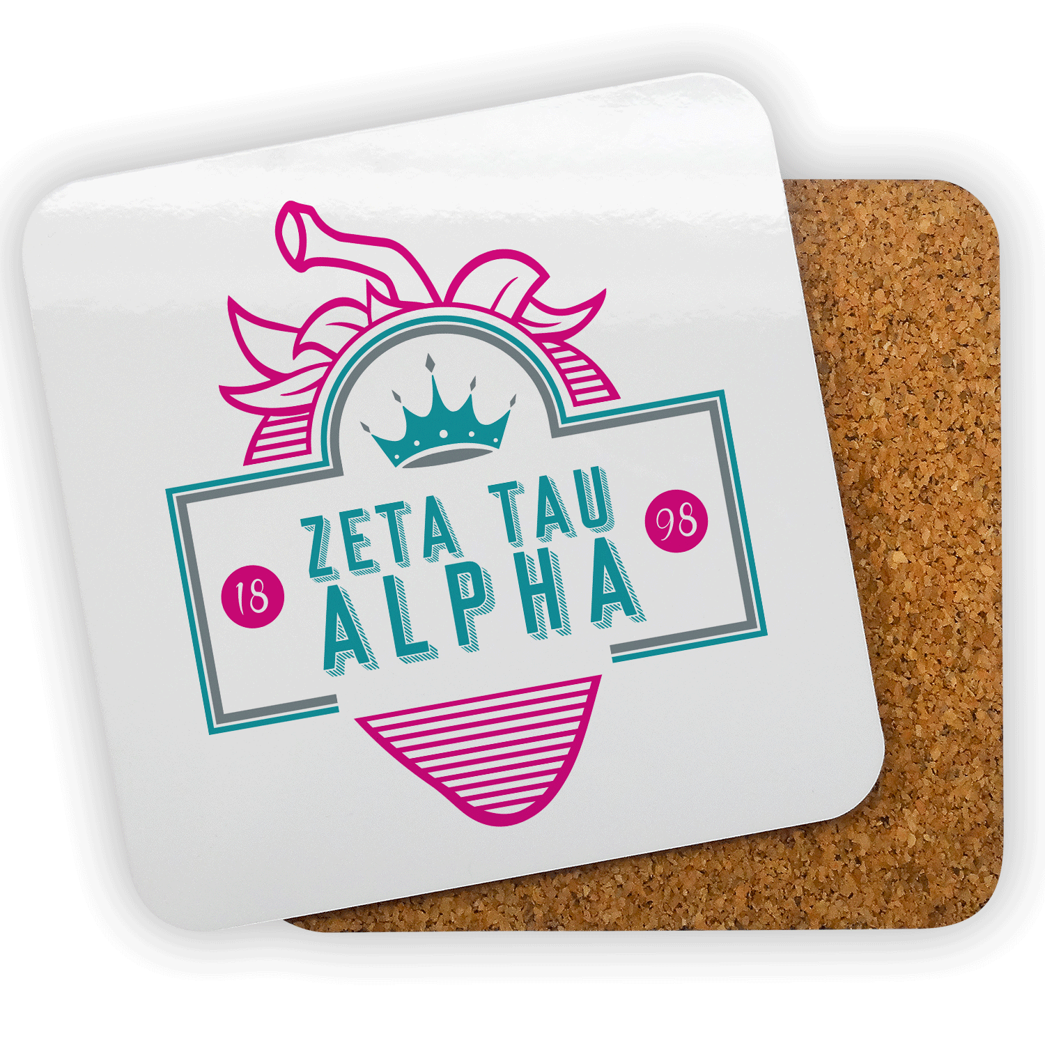 Zeta Tau Alpha ZTA mom Mother’s Day gift dad Father’s Day bid day recruit recruitment rush tea dads bbq barbeque roller skating sisterhood brotherhood big little' lil' picnic beach vacation Christmas birthday mixer custom designs Greek Goods coasters