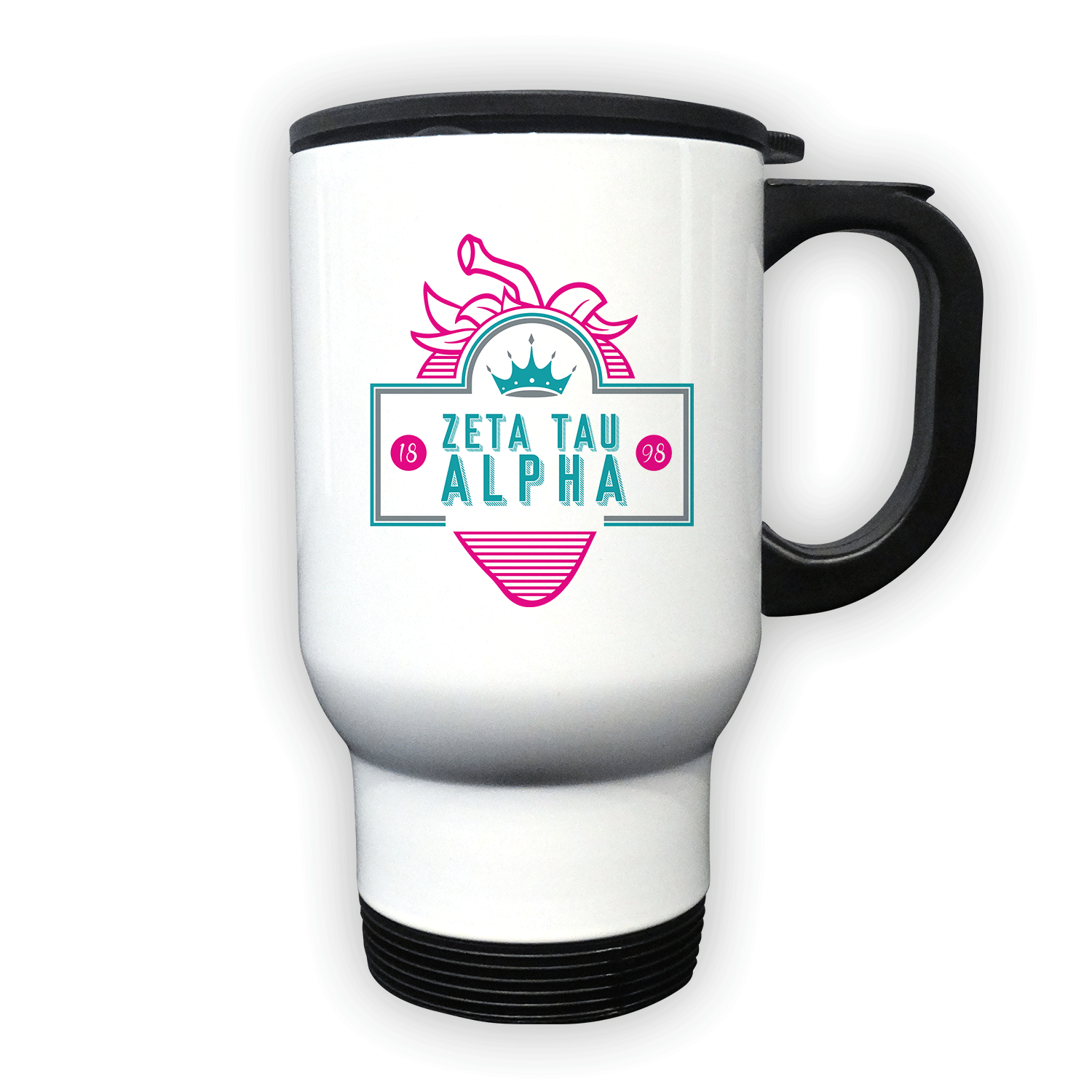 Zeta Tau Alpha ZTA mom Mother’s Day gift dad Father’s Day bid day recruit recruitment rush tea dads bbq barbeque roller skating sisterhood brotherhood big little' lil' picnic beach vacation Christmas birthday mixer custom designs Greek Goods travel coffee mug cup