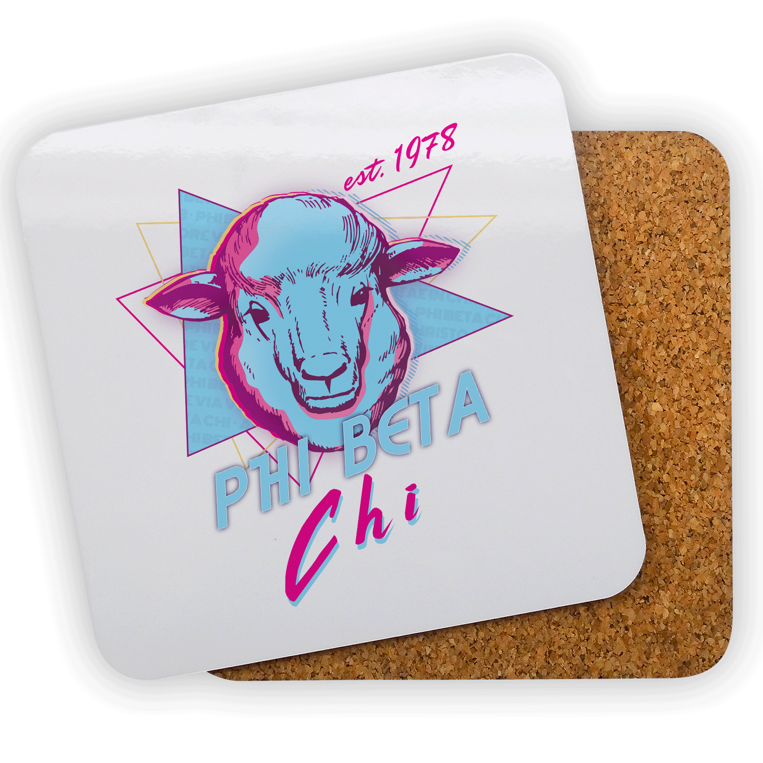 Phi Beta Chi mom Mother’s Day gift dad Father’s Day bid day recruit recruitment rush tea dads bbq barbeque roller skating sisterhood brotherhood big little' lil' picnic beach vacation Christmas birthday mixer custom designs Greek Goods coasters
