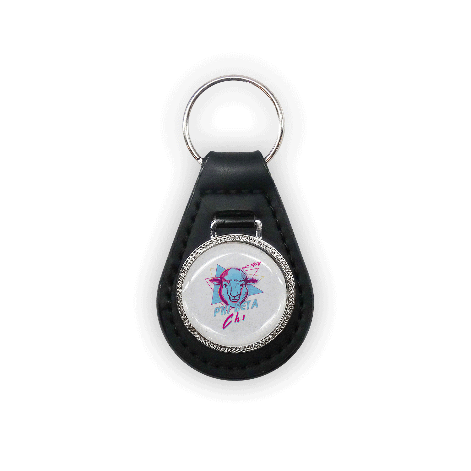 Phi Beta Chi mom Mother’s Day gift dad Father’s Day bid day recruit recruitment rush tea dads bbq barbeque roller skating sisterhood brotherhood big little' lil' picnic beach vacation Christmas birthday mixer custom designs Greek Goods leather keyring keychain car