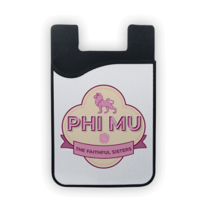 Phi Mu mom Mother’s Day gift dad Father’s Day bid day recruit recruitment rush tea dads bbq barbeque roller skating sisterhood brotherhood big little' lil' picnic beach vacation Christmas birthday mixer custom designs Greek Goods card caddie phone