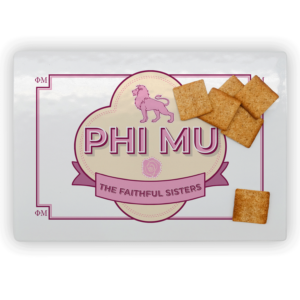 Phi Mu mom Mother’s Day gift dad Father’s Day bid day recruit recruitment rush tea dads bbq barbeque roller skating sisterhood brotherhood big little' lil' picnic beach vacation Christmas birthday mixer custom designs Greek Goods rectangle cutting board