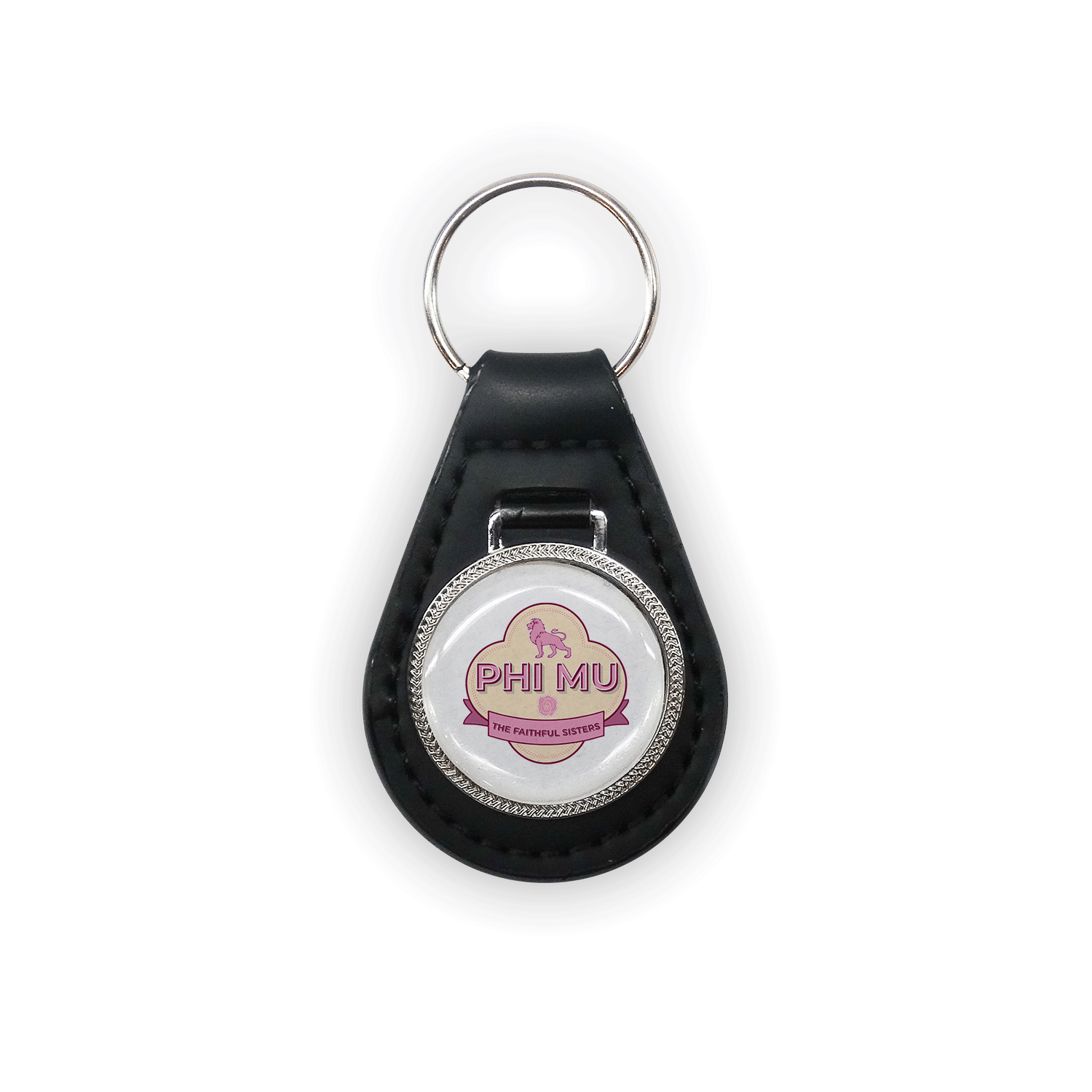 Phi Mu mom Mother’s Day gift dad Father’s Day bid day recruit recruitment rush tea dads bbq barbeque roller skating sisterhood brotherhood big little' lil' picnic beach vacation Christmas birthday mixer custom designs Greek Goods leather keychain keyring car