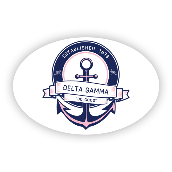 Delta Gamma DG mom Mother’s Day gift dad Father’s Day bid day recruit recruitment rush tea dads bbq barbeque roller skating sisterhood brotherhood big little' lil' picnic beach vacation Christmas birthday mixer custom designs Greek Goods bumpersticker car