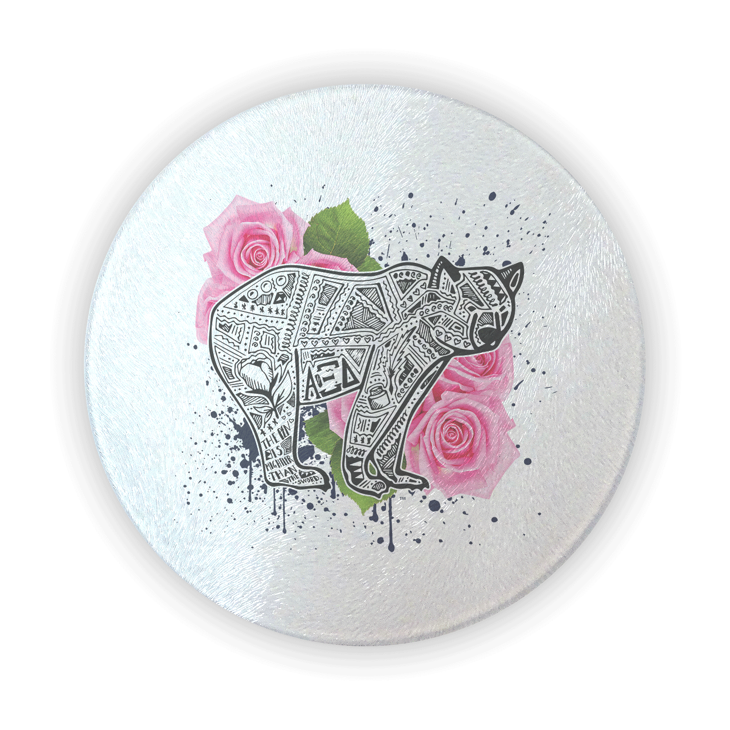 Alpha Xi Delta AZD AZeeD Alpha Kappa Psi AKPsi mom Mother’s Day gift dad Father’s Day bid day recruit recruitment rush tea dads bbq barbecue roller skating sisterhood brotherhood big little' lil' picnic beach vacation Christmas birthday mixer custom designs Greek Goods circular round glass cutting board