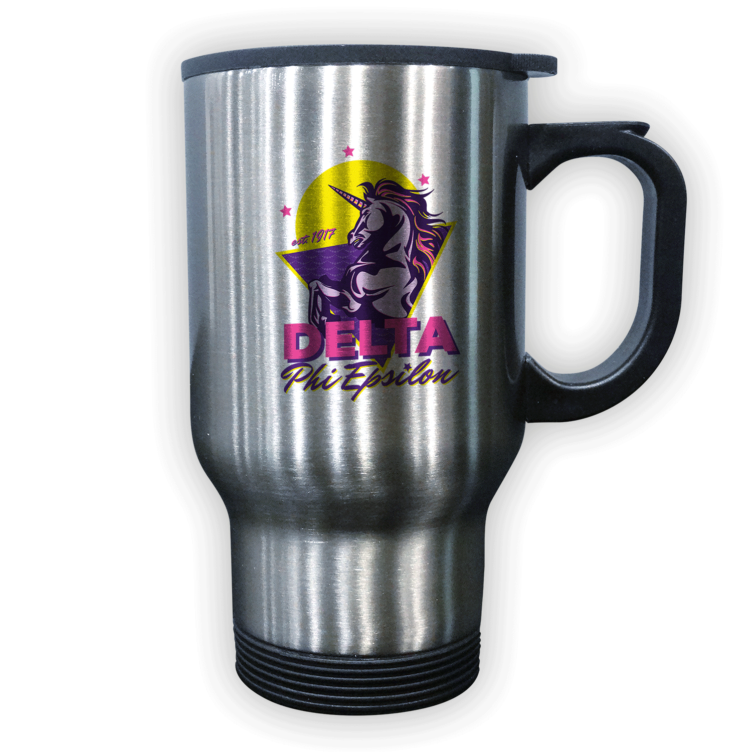 Delta Phi Epsilon DPhiE mom Mother’s Day gift dad Father’s Day bid day recruit recruitment rush tea dads bbq barbecue roller skating sisterhood brotherhood big little' lil' picnic beach vacation Christmas birthday mixer custom designs Greek Goods canvas tote bag stainless steel travel coffee mug cup