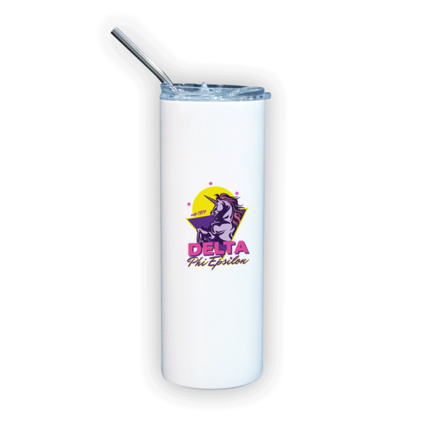Delta Phi Epsilon DPhiE mom Mother’s Day gift dad Father’s Day bid day recruit recruitment rush tea dads bbq barbecue roller skating sisterhood brotherhood big little' lil' picnic beach vacation Christmas birthday mixer custom designs Greek Goods canvas tote bag travel tumbler with straw stainless steel