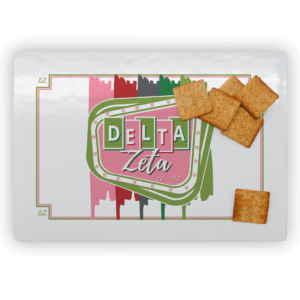 Delta Zeta DZ mom Mother’s Day gift dad Father’s Day bid day recruit recruitment rush tea dads bbq barbecue roller skating sisterhood brotherhood big little' lil' picnic beach vacation Christmas birthday mixer custom designs Greek Goods rectangle cutting board glass