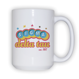 Sigma Delta Tau mom Mother’s Day gift dad Father’s Day bid day recruit recruitment rush tea dads bbq barbecue roller skating sisterhood brotherhood big little' lil' picnic beach vacation Christmas birthday mixer custom designs Greek Goods ceramic coffee mug cup