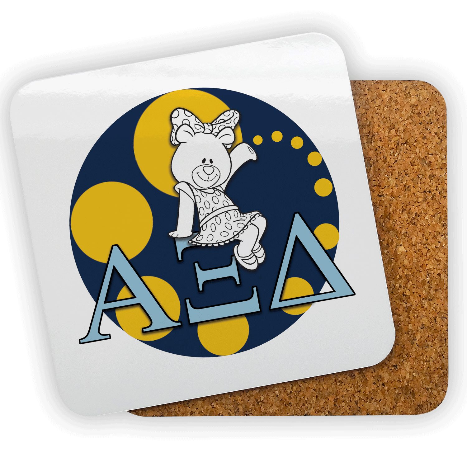 Alpha Xi Delta AZD AZeeD mom Mother’s Day gift dad Father’s Day bid day recruit recruitment rush tea dads bbq barbecue roller skating sisterhood brotherhood big little' lil' picnic beach vacation Christmas birthday mixer custom designs Greek Goods coasters