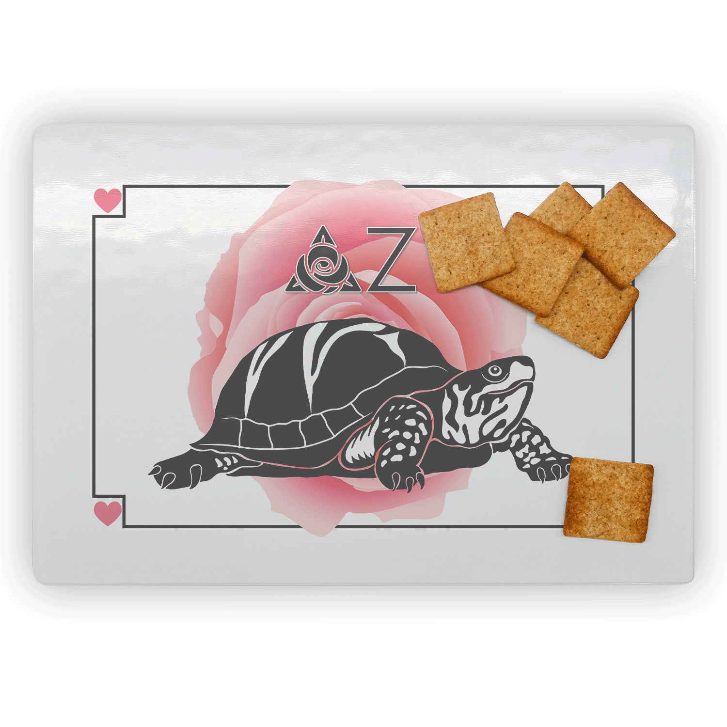 Delta Zeta DZ mom Mother’s Day gift dad Father’s Day bid day recruit recruitment rush tea dads bbq barbecue roller skating sisterhood brotherhood big little' lil' picnic beach vacation Christmas birthday mixer custom designs Greek Goods rectangle glass cutting board
