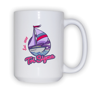 Sigma Sigma Sigma Tri Sig Tri Sigma mom Mother’s Day gift dad Father’s Day bid day recruit recruitment rush tea dads bbq barbecue roller skating sisterhood brotherhood big little' lil' picnic beach vacation Christmas birthday mixer custom designs Greek Goods ceramic coffee mug cup