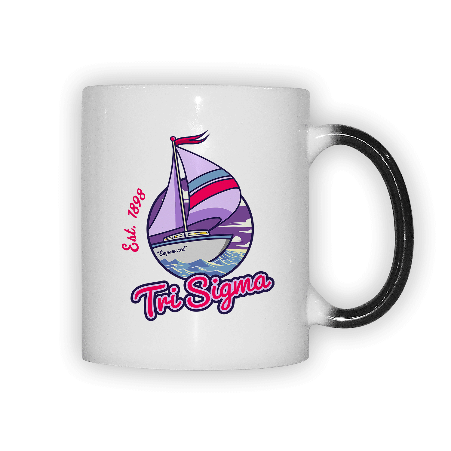 Sigma Sigma Sigma Tri Sig Tri Sigma mom Mother’s Day gift dad Father’s Day bid day recruit recruitment rush tea dads bbq barbecue roller skating sisterhood brotherhood big little' lil' picnic beach vacation Christmas birthday mixer custom designs Greek Goods ceramic coffee cup mug color changing