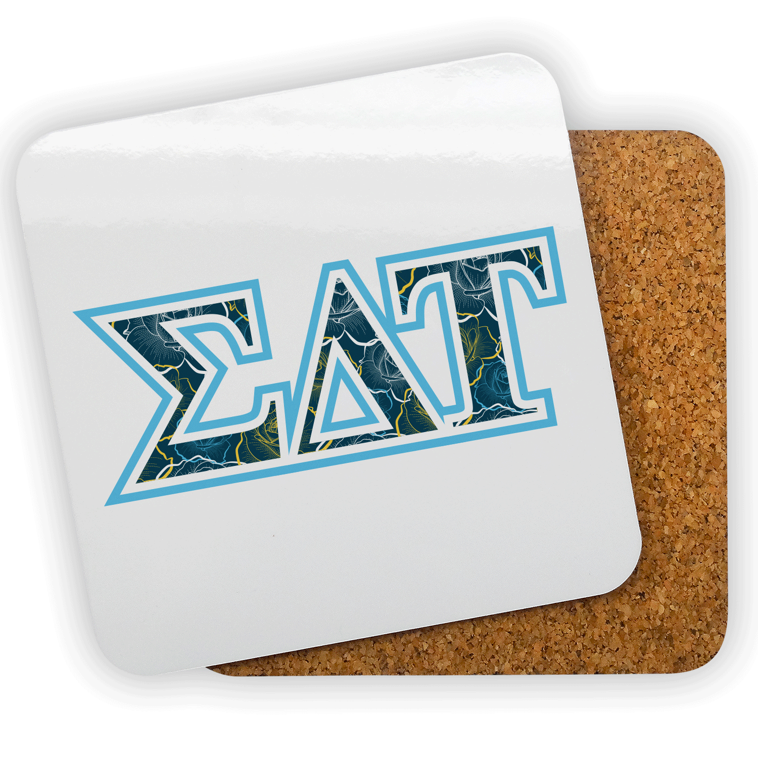 Sigma Delta Tau mom Mother’s Day gift dad Father’s Day bid day recruit recruitment rush tea dads bbq barbecue roller skating sisterhood brotherhood big little' lil' picnic beach vacation Christmas birthday mixer custom designs Greek Goods coaster