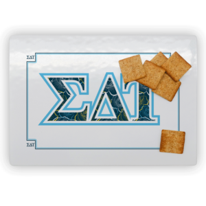 Sigma Delta Tau mom Mother’s Day gift dad Father’s Day bid day recruit recruitment rush tea dads bbq barbecue roller skating sisterhood brotherhood big little' lil' picnic beach vacation Christmas birthday mixer custom designs Greek Goods rectangle cutting board glass