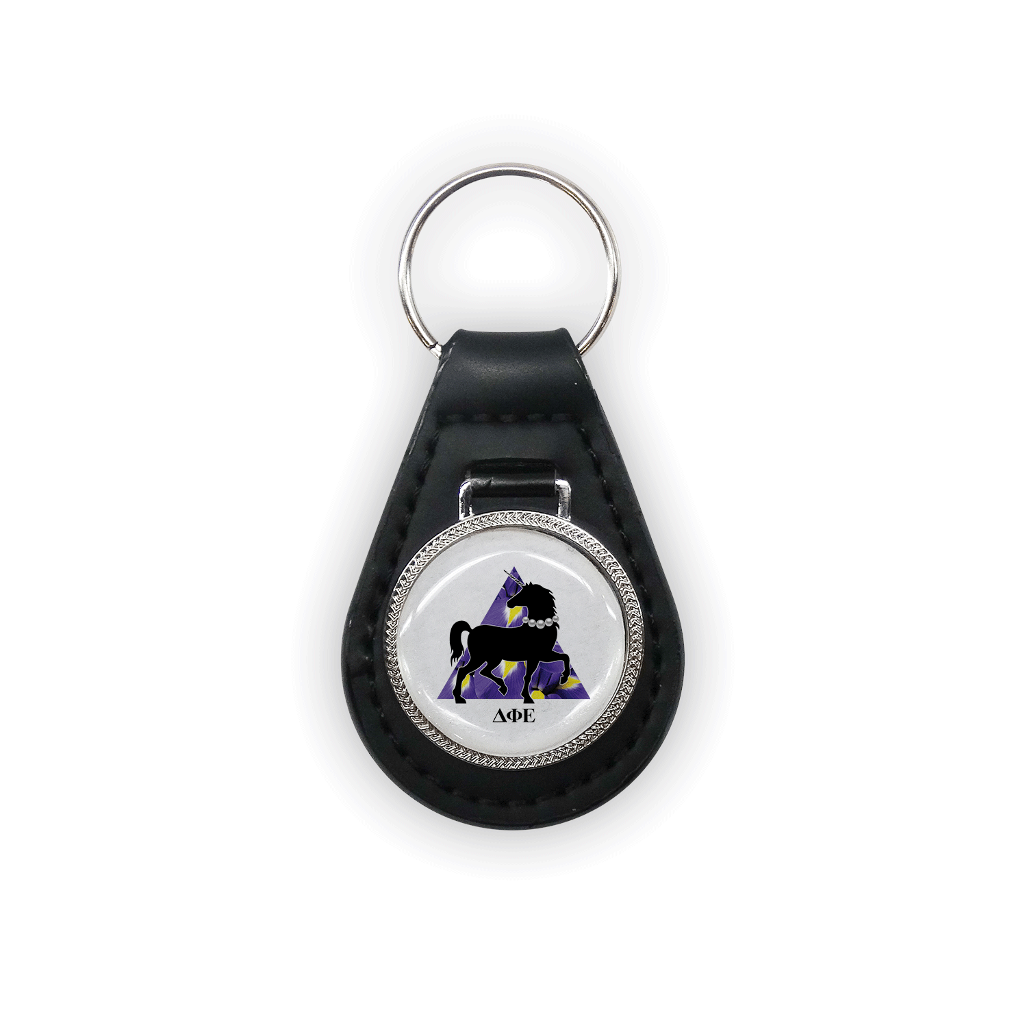 Delta Phi Epsilon DPhiE Travel Tumbler car coaster keepsake memory box Gift Box bundle leather keychain keyring car