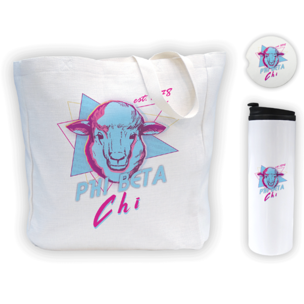 Phi Beta Chi mom Mother’s Day gift dad Father’s Day bid day recruit recruitment rush tea dads bbq barbecue roller skating sisterhood brotherhood big little' lil' picnic beach vacation Christmas birthday mixer custom designs Greek Goods travel bundle Canvas tote bag car coaster travel tumbler