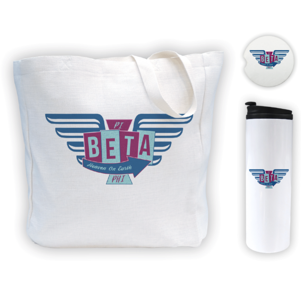 Pi Beta Phi PiPhi mom Mother’s Day gift dad Father’s Day bid day recruit recruitment rush tea dads bbq barbecue roller skating sisterhood brotherhood big little' lil' picnic beach vacation Christmas birthday mixer custom designs Greek Goods travel bundle Canvas tote bag car coaster travel tumbler