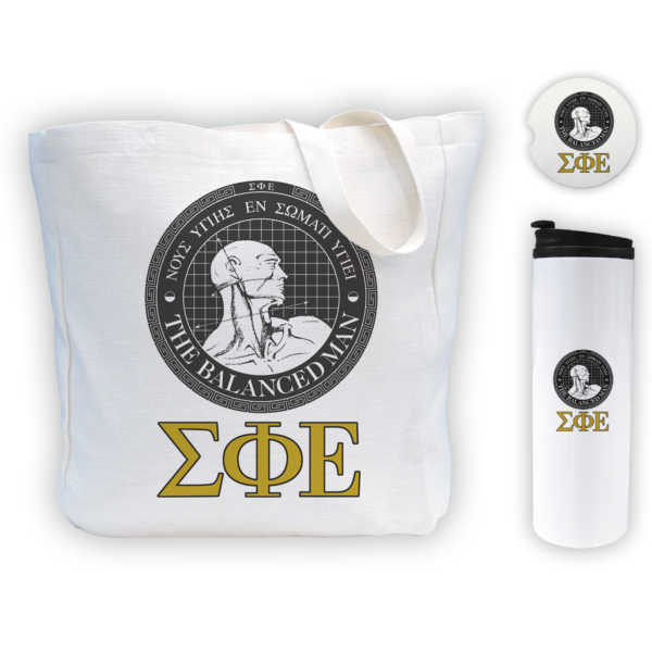 Sigma Phi Epsilon Sig Ep SigEps mom Mother’s Day gift dad Father’s Day bid day recruit recruitment rush tea dads bbq barbecue roller skating sisterhood brotherhood big little' lil' picnic beach vacation Christmas birthday mixer custom designs Greek Goods travel bundle Canvas tote bag car coaster travel tumbler