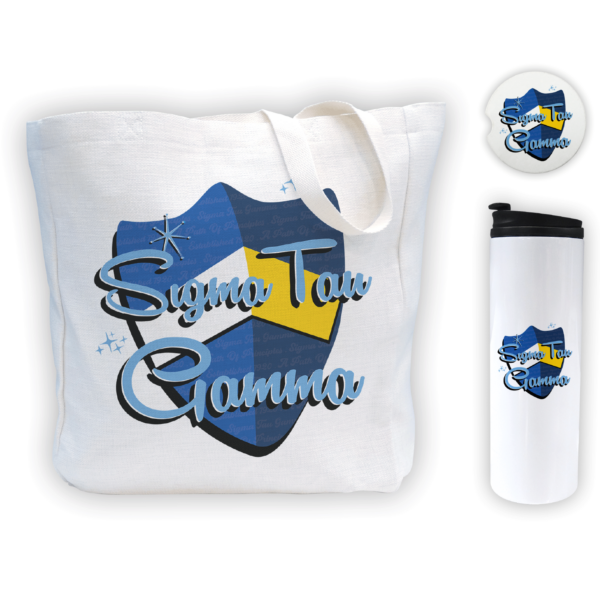 Sigma Tau Gamma mom Mother’s Day gift dad Father’s Day bid day recruit recruitment rush tea dads bbq barbecue roller skating sisterhood brotherhood big little' lil' picnic beach vacation Christmas birthday mixer custom designs Greek Goods canvas tote bag car coaster travel tumbler