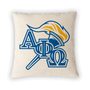 Alpha Phi Omega APO mom Mother’s Day gift dad Father’s Day bid day recruit recruitment rush tea dads bbq barbecue roller skating sisterhood brotherhood big little' lil' picnic beach vacation Christmas birthday mixer custom designs Greek Goods pillow cover